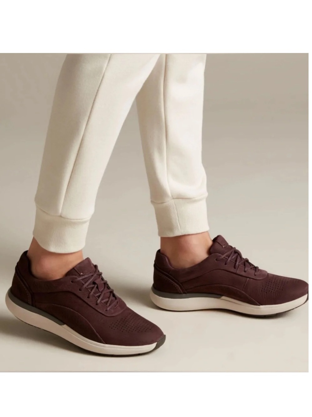 Clarks Unstructured Wave Walk Purple Suede Lace Up Sneakers Women Size 9.5